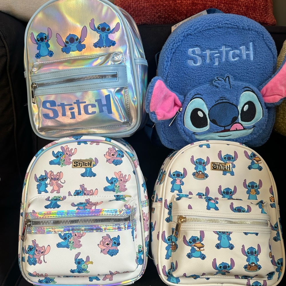 Disney Lilo & Stitch Backpack Collection - Blue, White, and Multicolor